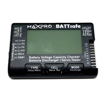 MaxPro BattSafe Checker, balancer e servo tester - MAX4001